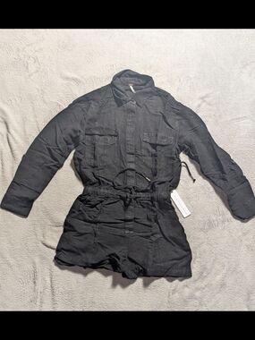 Young Fabulous & Broke Black Utility Romper